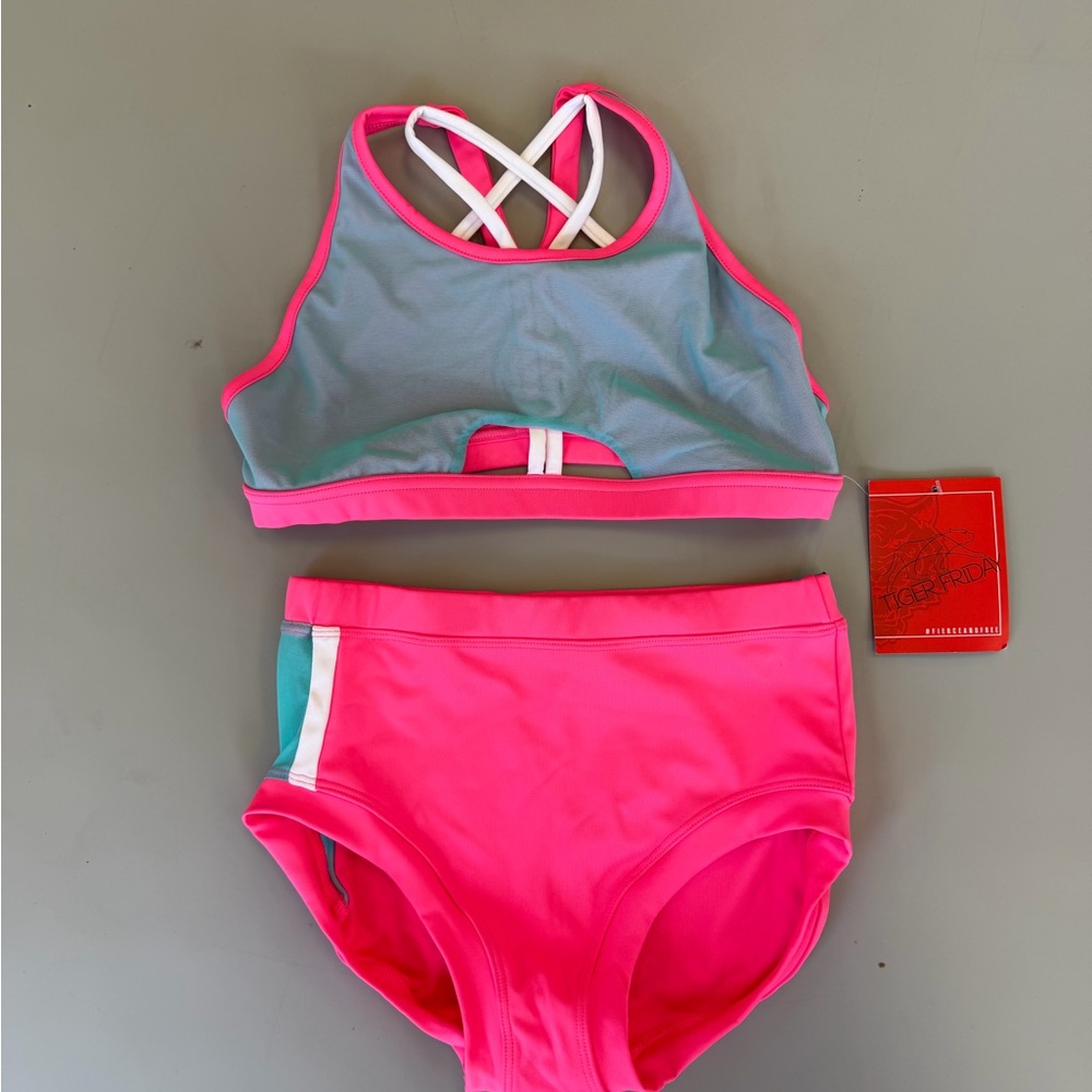 Pink and Gray Women's adult large Dancewear  Set